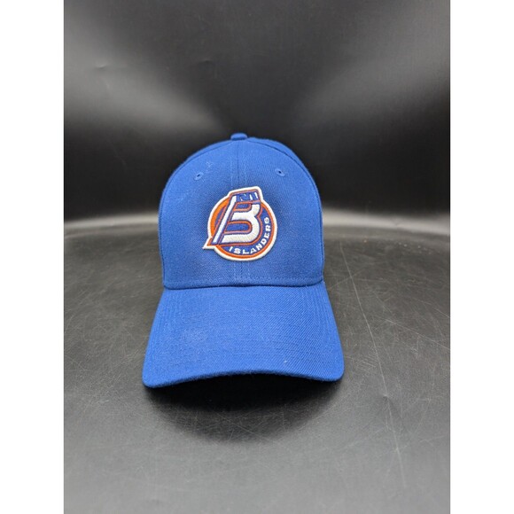 Bridgeport Islanders New York AHL Fisherman Adjustable Hat Cap All Blue - Picture 1 of 6